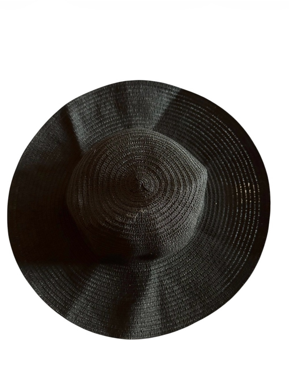 Reclaimed Vintage Black Wide-Brim Straw Sun Hat - Picture 7 of 7